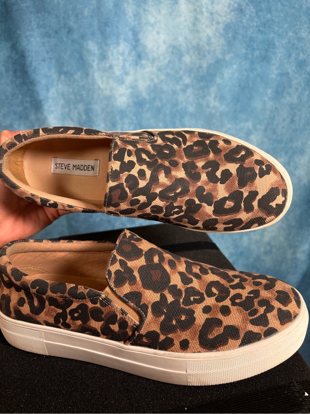 Steve Madden GILLS‑A Leopard Slip‑On Sneakers – Women’s 10